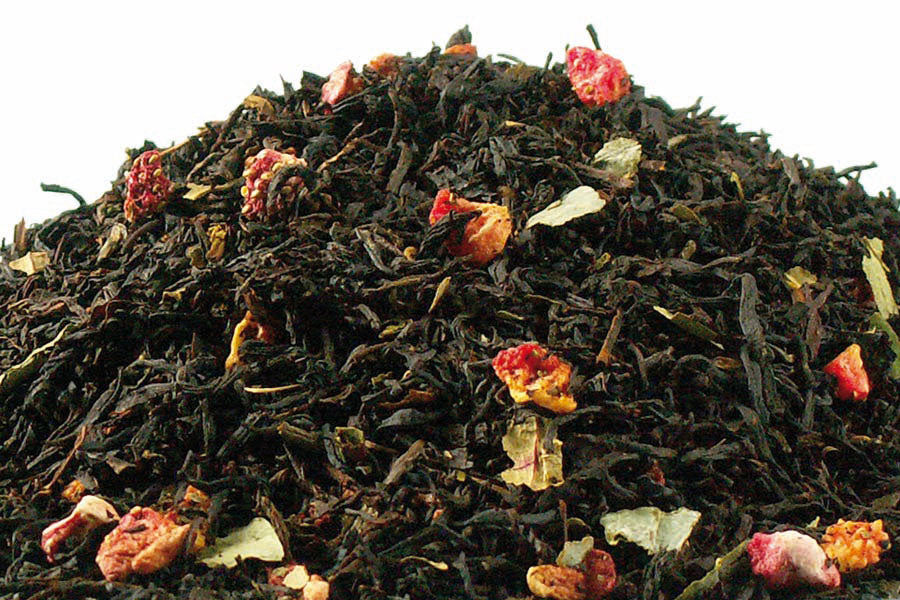 Erdbeer Sahne, schwarzer Tee