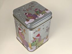 Tee Dose Pennie Einhorn X-MAS eckig mit Stülpdeckel ca. 100 g