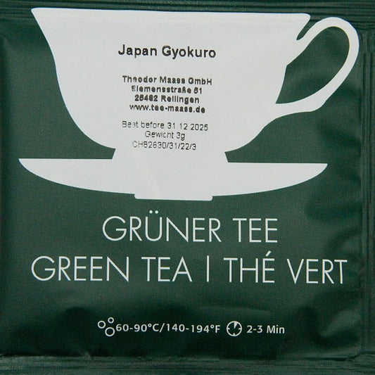 Gruentee Japan Gyokuro im Teebeutel