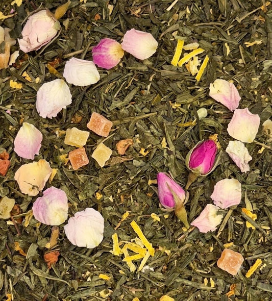 Sencha Granatapfel-Himbeere Grüntee